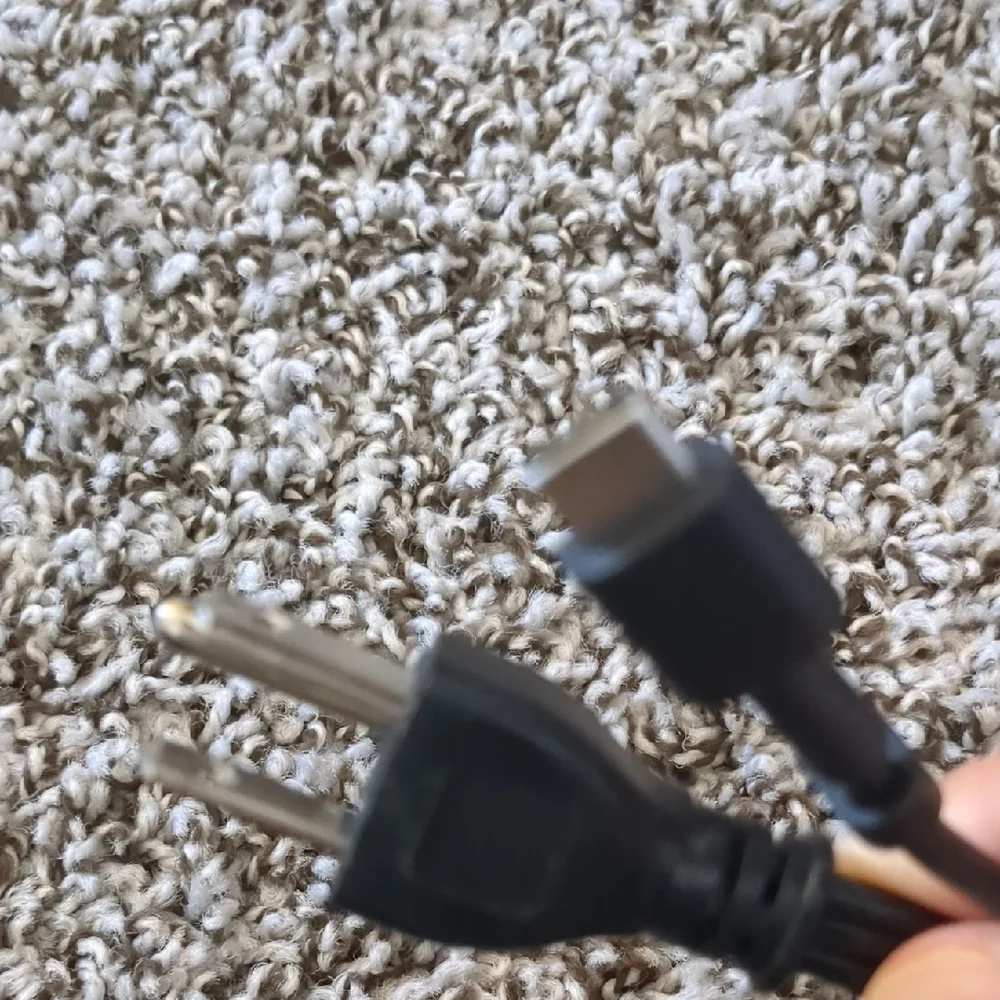 Dell Black Power Adapter with Attached Cable